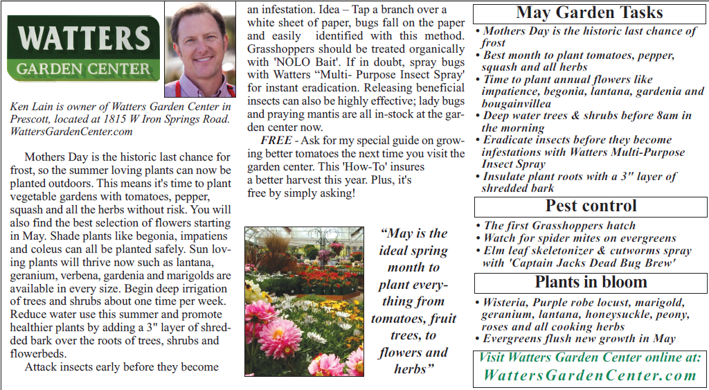 May Monthly Garden Calendar