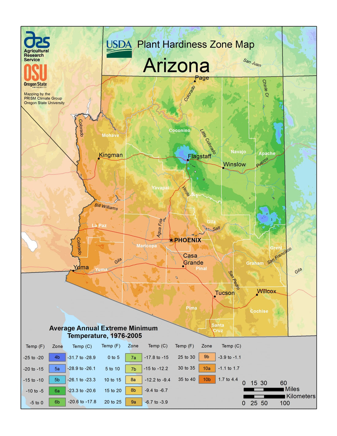 AZ USDA Map